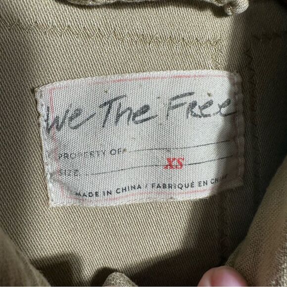 We The Free For Free People Khaki Swept Up Military Shirt Jacket NWOT Size XS - Picture 8 of 16